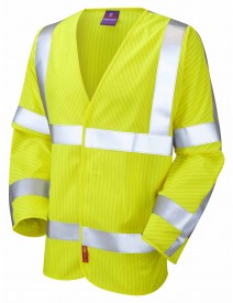 Leo Meshaw Anti-Static Waistcoat –Long Sleeve - Yellow S17